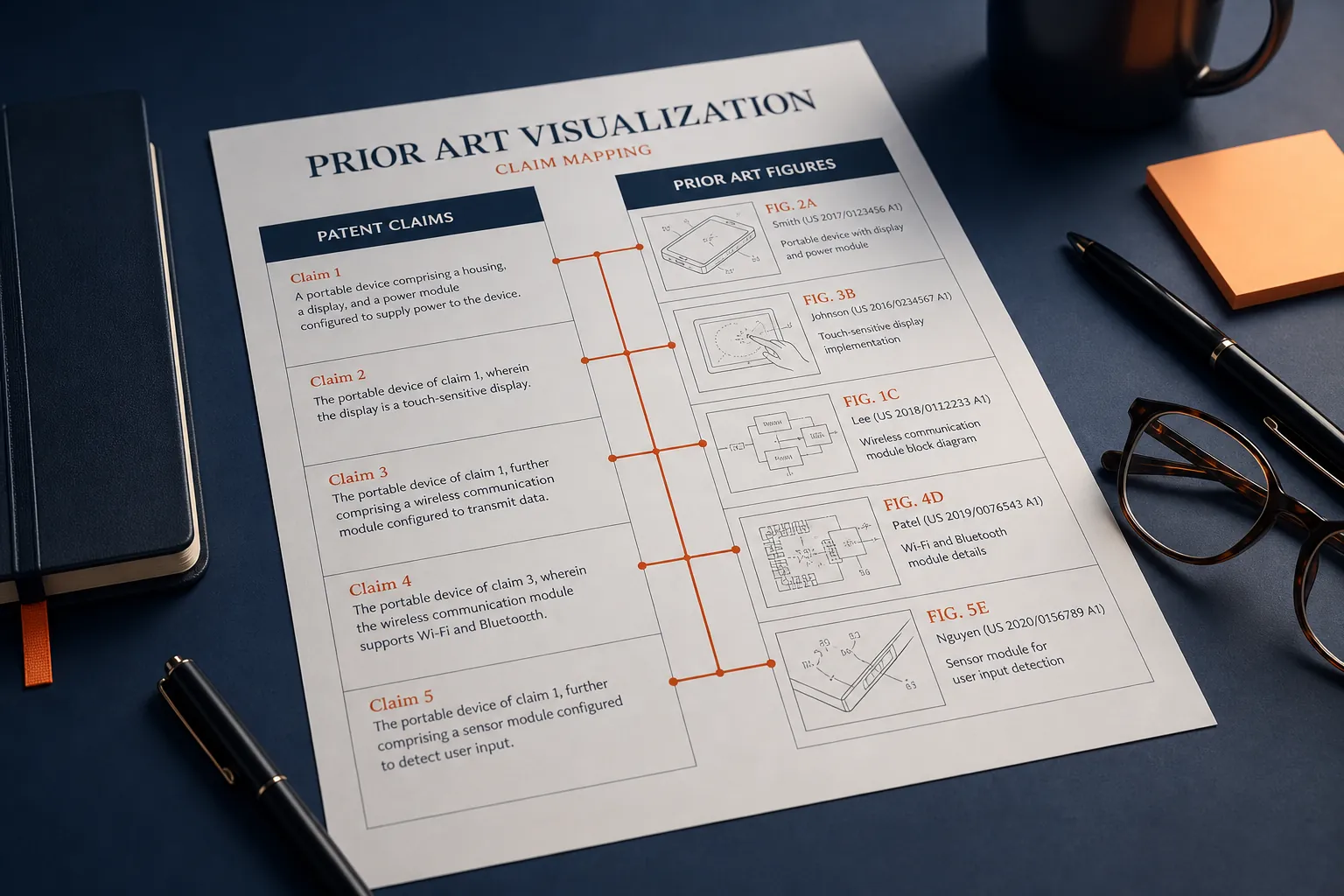 Prior art visualization and claim mapping