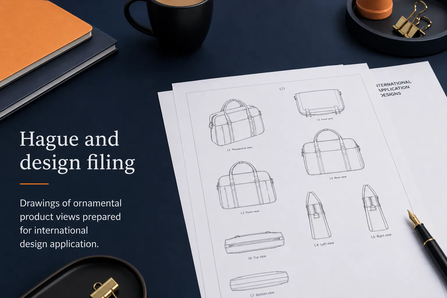 Design filing drawings for multiple jurisdictions
