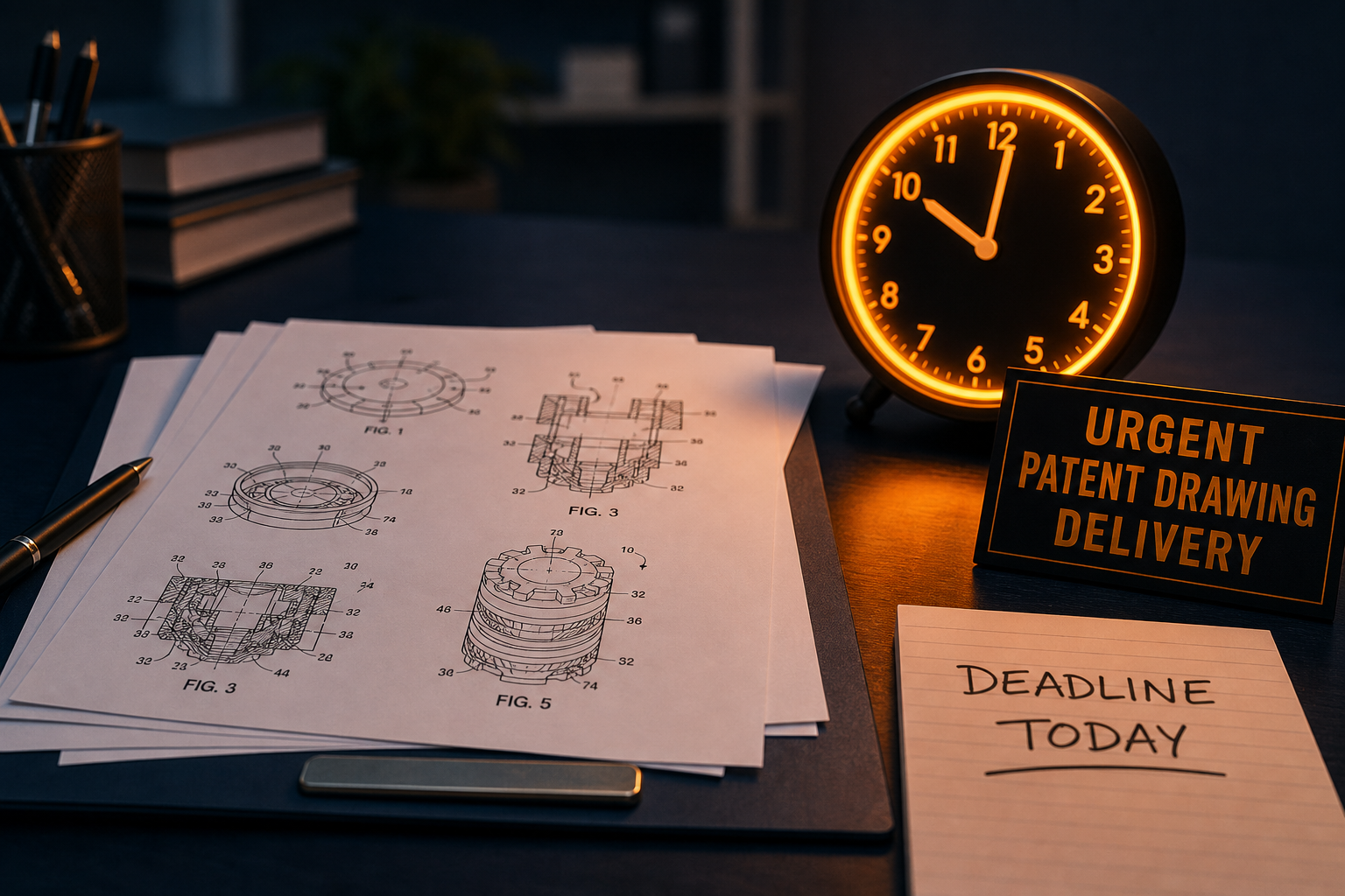 Expedited 24-hour patent drawing service