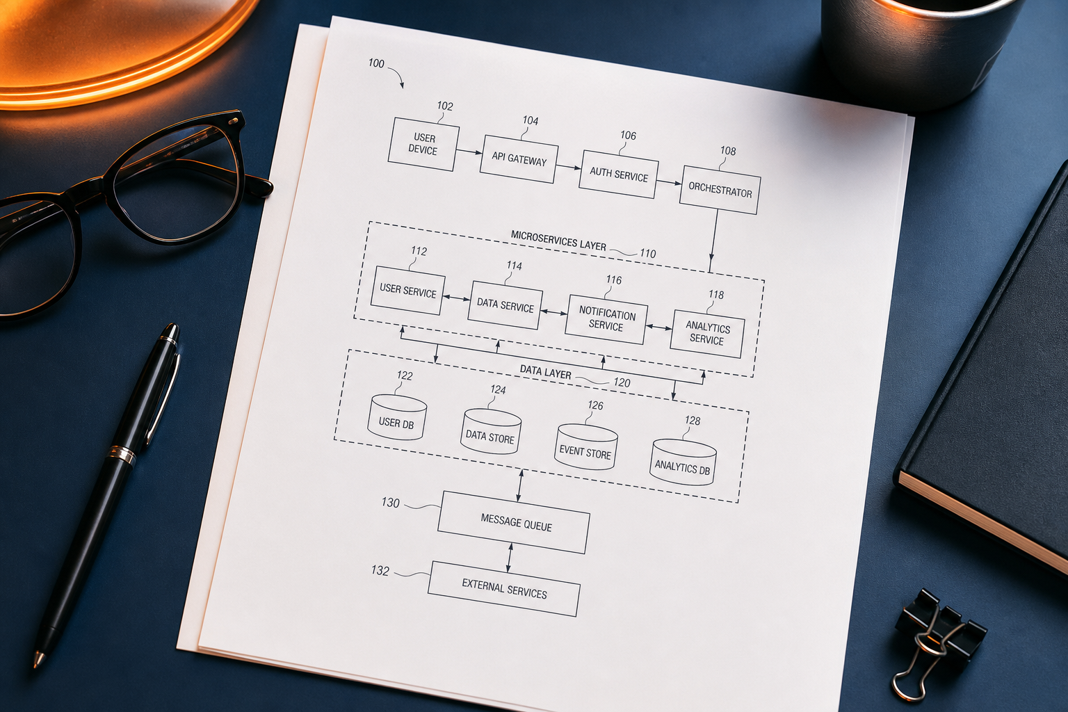 Software flowchart and architecture diagrams