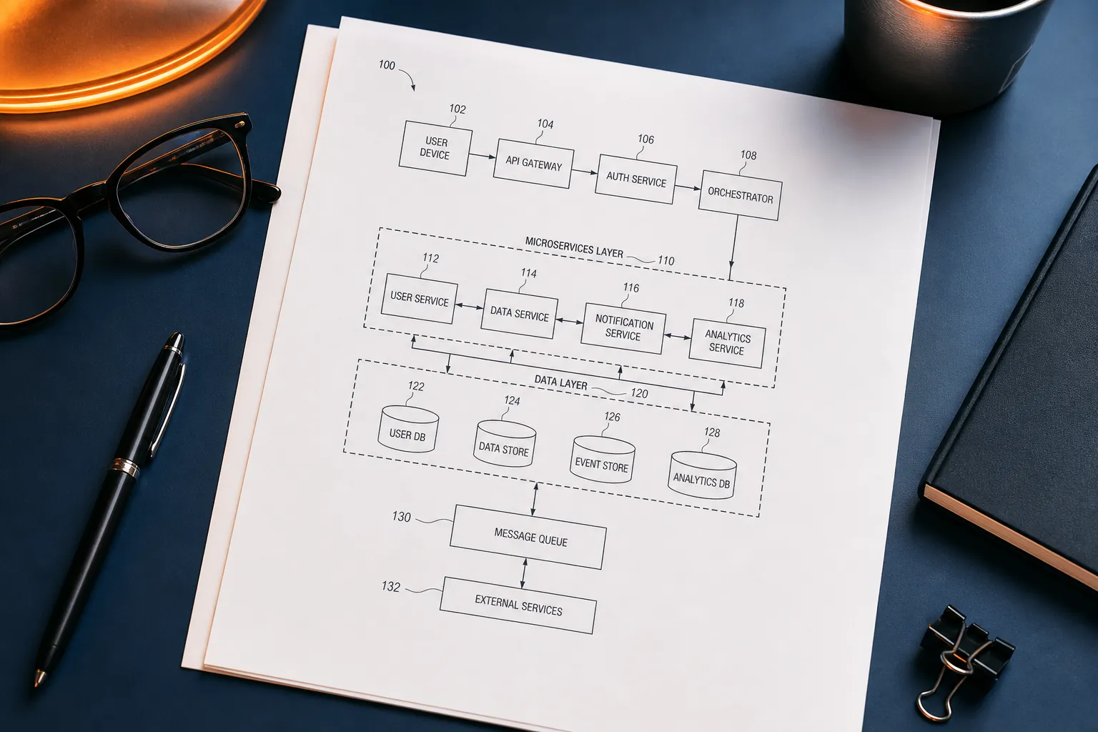 Software flowchart and architecture diagrams