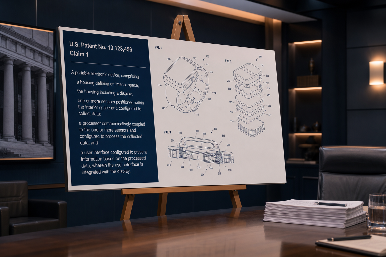 Litigation and courtroom patent graphics