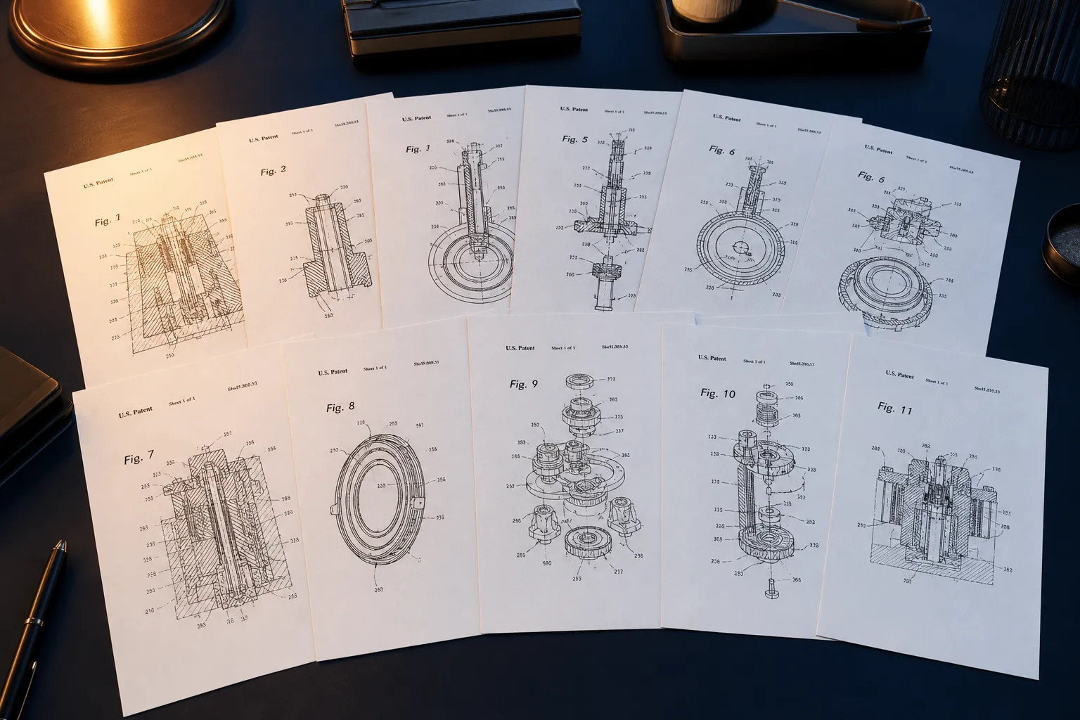 Patent portfolio visualization drawings